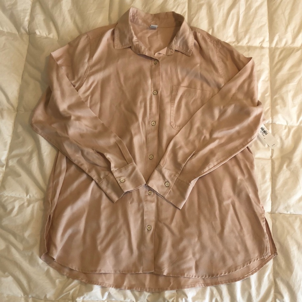 NWT pink casual button down Old Navy